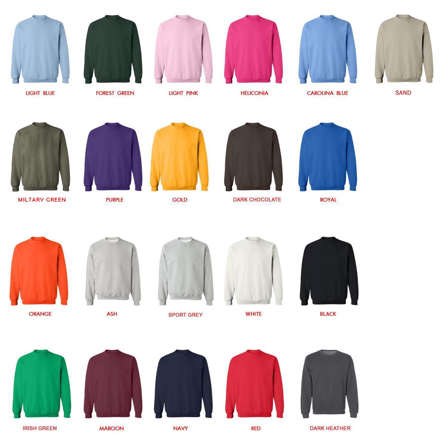 sweatshirt color chart - John Wick Merch