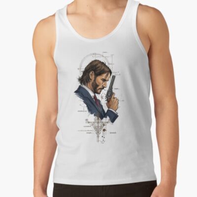 John Wick White Tank Top