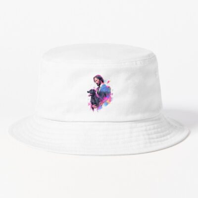 Baba Yaga And His Beloved Dog Bucket Hat