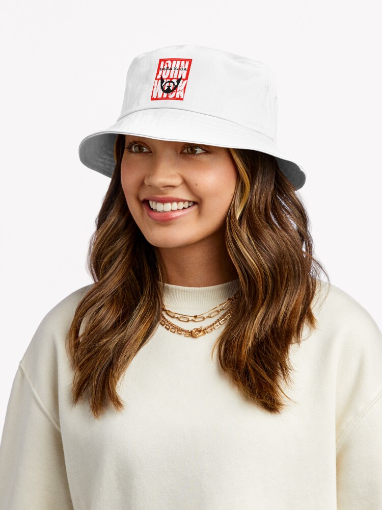 Baba Yaga With A Fing Pencil Bucket Hat - Image 2