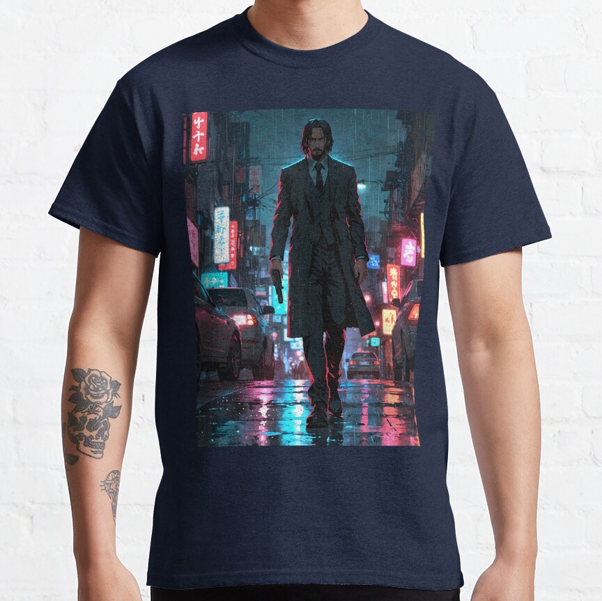 John Wick Anime Style Fan Art T-Shirt