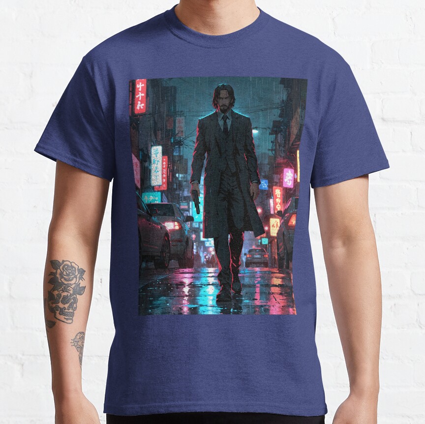 John Wick Anime Style Fan Art T-Shirt - Image 6