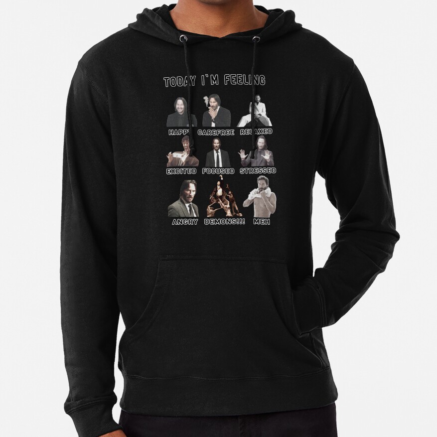 John Wick Funny Feelings Keanu Reeves Gift Hoodie - Image 5