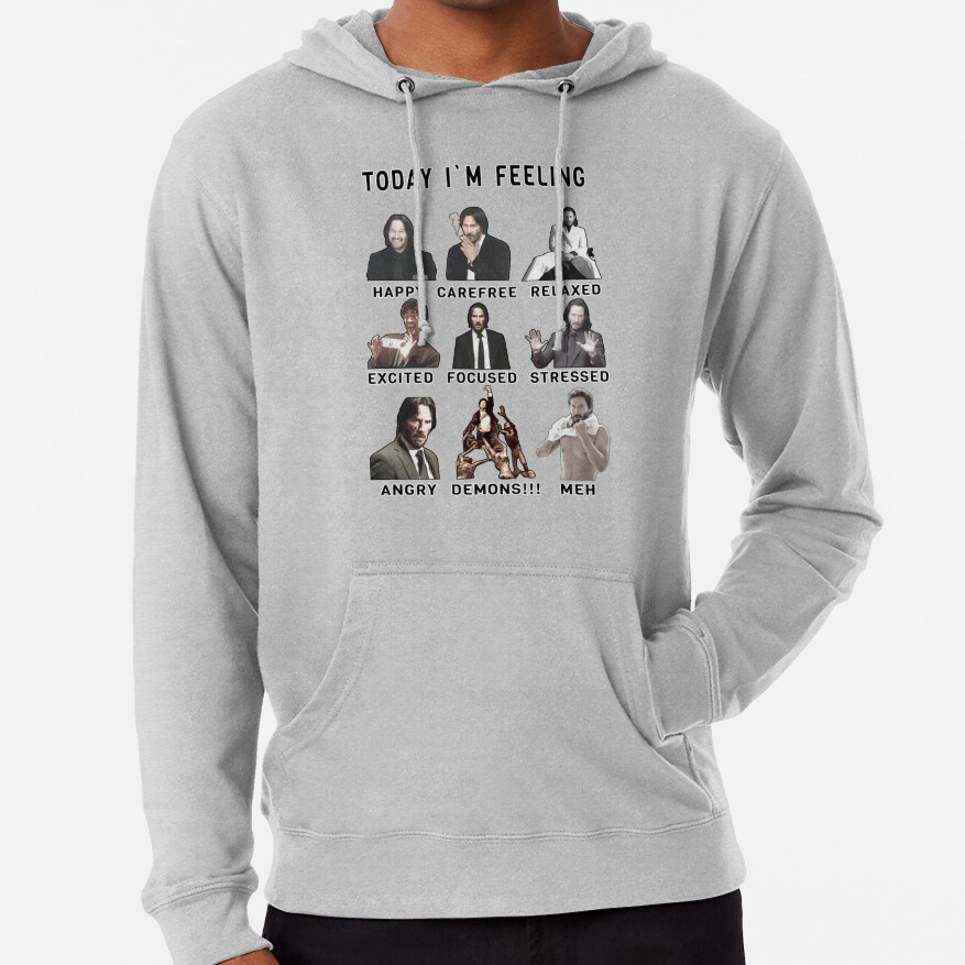 John Wick Funny Feelings Keanu Reeves Gift Hoodie - Image 3
