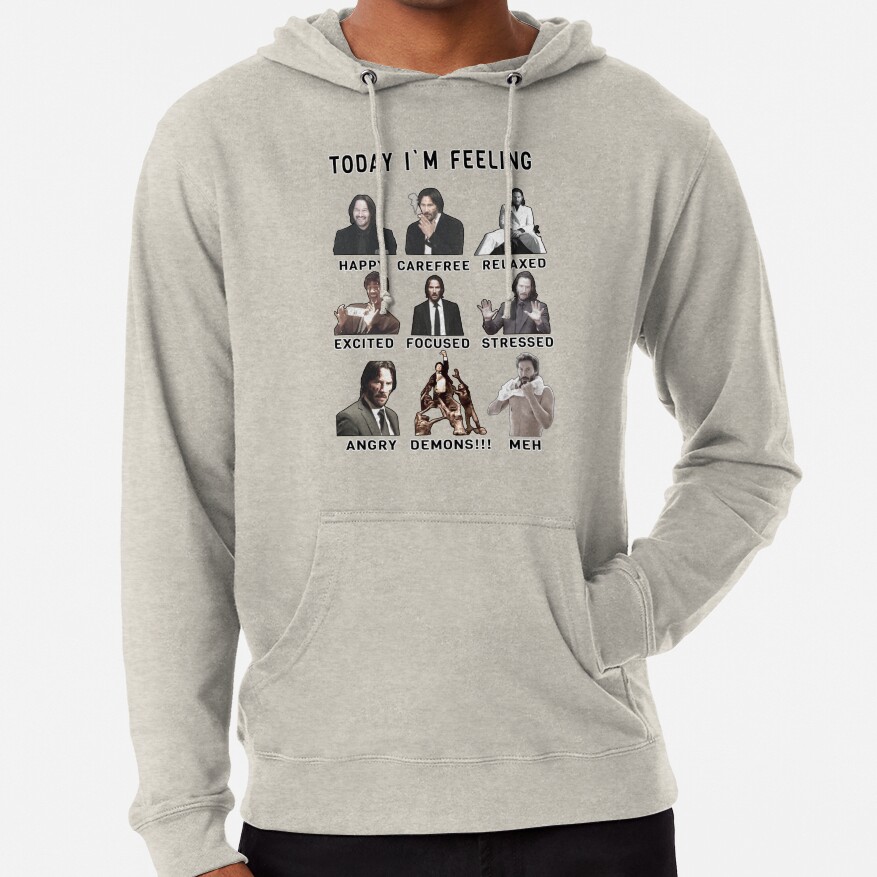 John Wick Funny Feelings Keanu Reeves Gift Hoodie - Image 4