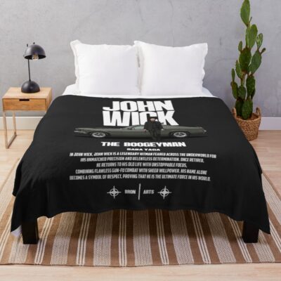 John Wick Ford Mustang Boss Throw Blanket