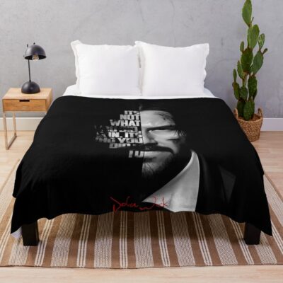 Black And White Quote Throw Blanket