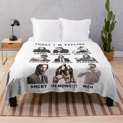 John Wick Funny Feelings Throw Blanket
