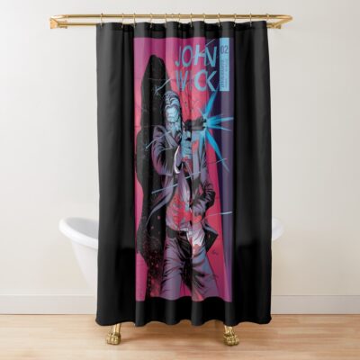 John Wick Minimal Shower Curtain
