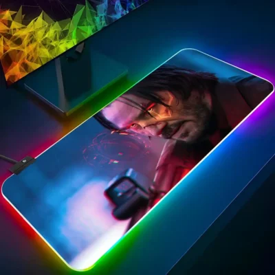 John Wick Mouse Pad Rgb Mousepad Backlit