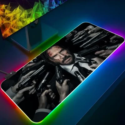 John Wick Rgb Mousepad Backlit